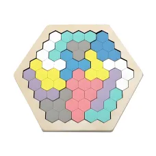 Wooden Funny Changeable Honeycomb Color Puzzle Educational Early Learning Game Gift Kids Children Toys