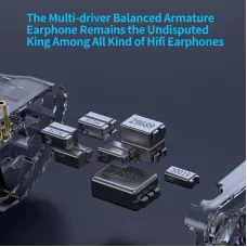 KZ AS24 Pro HiFi Earphone In-ear Monitor Earbuds 24 Balanced Armature Drivers 4-level Tuning Switch DLP 3D Printing Technology 3.5mm Jack Earbuds Headset