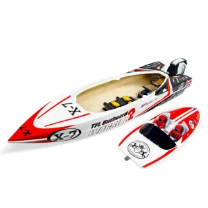 TFL Hobby 1148 WARRIOR2 50km/h 86cm Fiberglass Brushless RC Boat Hobbywing ESC Water Cooling High Speed Racing Ship External Stern Engine Remote Control Vehicles Models Toys Outboard Drive System Version
