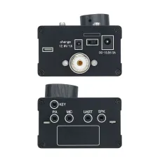 (Single microphone) 10W Portable uSDX 8 Band SDR All Mode Transceiver USB, LSB, CW, AM, FM HF SSB QRP Transceiver QCX-SSB with Battery