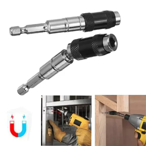 Magnetic Hex Ring Screwdriver Bit 1/4" Quick Change Holder Extension Rod High-Quality Construction Versatile for Drilling Fastening Guiding Screws