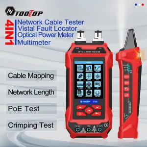 AV TOOLTOP ET636/ET638 Cable Tester and Multimeter 3.2-Inch Color Screen DCV ACV DCA ACA Resistance Capacitance Frequency Rechargeable Battery