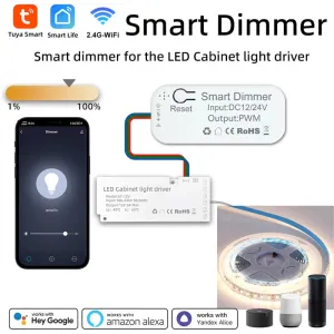 Tuya WiFi Smart Dimmer LED Cabinet Light Driver Timing Function Smart Scenes APP Remote Voice Control with Alexa Google Home