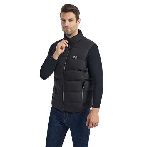 TENGOO HP-15 Uniex Heated Vest- 15 Areas Heating Temperature, with Digital Display, USB & DElectric Thermal Clothing Winter Warm Vest Outdoor Sports Coat