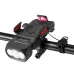 3 in 1 500LM Brightness Bike Headlight 3000mAh Battery IPX6 Waterproof 3 Light Modes 120 Rotation Phone Holder with 120dB Horn for Night Cycling