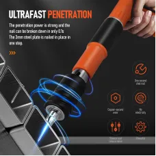 Manual Nail Gun Kit Adjustable 5 Gear Steel Nail Tool Lightweight Portable for Concrete Wall Brick Wood Installation