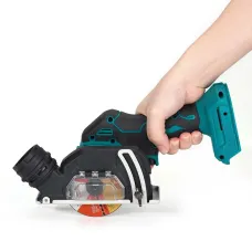 Electric Compact Circular Saw Brushless Cordless Wood Tile Metal Cutting Machine with 2pcs Saw Blades for 18V Battery