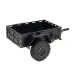 Aluminum RC Rock Crawler Trailer CNC Machined Utility Simulation Parts with Ball Head Hitch Compatible for 1/18 TRX4M SCX24 Redcat Car Vehicles Models Spare Accessories