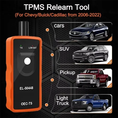 Kinbolen Automotive Tire Pressure Detection Sensor EL-50448 OEC-T5 Opel/GM Tire Pressure Monitoring System TPMS Reset Activation Tool