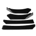 4PCS Black Front Lip Chin Bumper Spoilers Body Kits For Car Universal