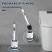 Silicone Plus Liquid Toilet Brush No Dead Corner Toilet Cleaning Brush Water Spray Soft Brush  Long Handle TPR Silicone Refillable Brush with Wall Mounted Bathroom Cleaning