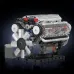 Mould King 10088 Technical Car Building Block MOC Motorized V8 Engine Model Brick Assembly Kit 535+PCS Excellent STEAM Science Education Discovery Toys Children Gifts