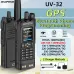 Baofeng UV32 GPS 10W Long Range Walkie Talkie bluetooth Phone APP Programming Multi-band Wireless Copy Frequency 1000CH 10 NOAA Type-C Two-way Radio
