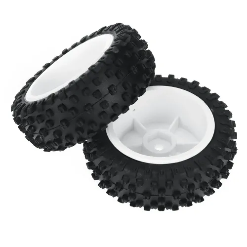 2PCS Wltoys 124008 1/12 RC Car Parts Front/Rear Tires Wheels Glued Vehicles Models Spare Accessories 2726/2727