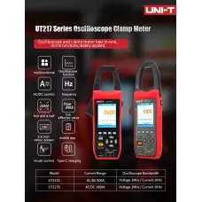 2IN1 UNI-T UT217A UT217B Oscilloscope Multimeter Clamp Meter 1000V AC DC 1000A True RMS Bluetooth Recorder 18650 Lithium Battery NCV Testing Tool