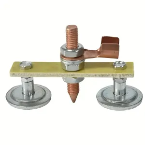 1PCS Copper Magnetic Welding Support with 35mm Disc Single or Double Head Options for Electric Welding Ground Clamp Spotter Connector
