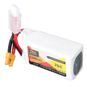 ZOP Power 11.1V 1000mAh 70C 3S Lipo Battery XT30 Plug