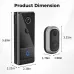 M19 Tuya Smart Video Doorbell 1080P HD WiFi Wireless Door Camera 120 Wide Angle Night Vision 2 Way Audio Smart Life APP Remote Control AI Human Detection 4000mAh Battery Home Security