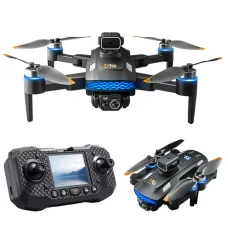 WLRC M6 WiFi FPV with LCD Screen Controller HD Dual Camera Servo Gimbal 360 Obstacle Avoidance LED Brushless Foldable RC Drone Quadcopter RTF
