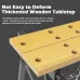 Multi Adjustable Workbench Woodworking Table Foldable Design Thick Wooden Top Heavy Load Metal Frame Efficient Clamping System Tool Storage for Workshop DIY Office Home