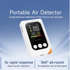 CD52 Portable Air Quality Monitor 5 in 1 Formaldehyde TVOC CO2 Temperature Humidity Rechargeable Compact Device