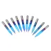 Drillpro 10pcs 0.1/0.2/0.3mm 25 Degree Engraving Bit Blue NANO Coated Carbide Flat Bottom PCB Engraving Bit CNC Router Tool