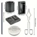 High Purity Graphite Crucible Kit 7-Piece Metal Casting Molds Set for Gold Silver Copper Melting Non-Stick Ingot Mold Metalworking Accessories