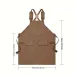 Extra large Style Apron Thick Canvas Suitable for Woodworkers Electricians Gardeners Black/Camel Sturdy Protective Workwear