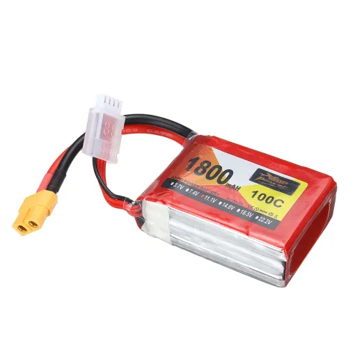 ZOP Power 11.1V 1800mAh 100C 3S  LiPo Battery XT60 Plug for RC Drone