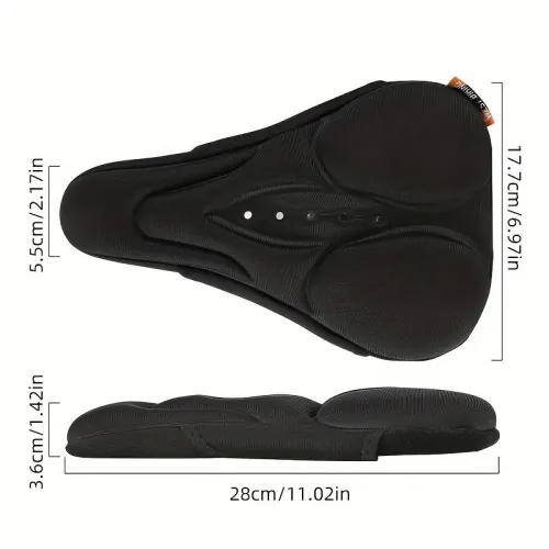 WESBIKING Silicone High Elastic Bicycle Cushion Cover Breathable Soft Bike Seat Cushion with Rainproof Protection for Outdoor Riding