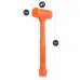 LB Dead Blow Hammer Neon Orange Unibody Molded Design 2 lb Polyurethane Head Spark and Rebound Resistant Anti Slip Grip for Auto Body Metal Woodwork Tools