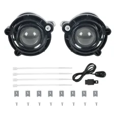 Pair 12V 55W Car Fog Light Kit w/ Bulbs w/ Switch&Wiring Halogen Fog Lamp for Chevrolet Camaro 2014-2015