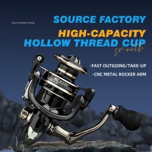 Spinning Fishing Reel AC4000-6000 Series Sea Rod Fishing Reel5.2:1 High-Speed Gear Lightweight Reel Tackle Equipment Fishing Swivel Coil