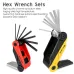 WESBIKING 16 In 1 Bicycle Repair Tools Portable Folding Hexagon Socket Tool Multi-function Wrench Tire Lever Bottle Opener Combination Set