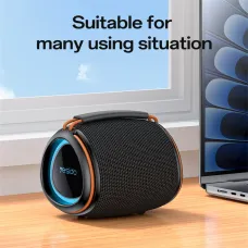 Yesido YSW40 Wireless Bluetooth Speaker 55MM Speaker RGB Lights 1200mAh Large Battery Support TF Card USB Port Portable High Volume Outdoor Bluetooth Speaker