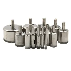 15PCS 15mm-50mm Diamond Drill Bits Hole Saw Diamond Drill Bit Set For Diamond Coating Carbon Steel For Glass Ceramics Porcelain Ceramic Tile