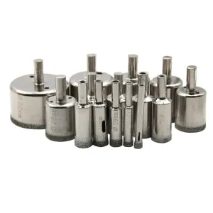 15PCS 15mm-50mm Diamond Drill Bits Hole Saw Diamond Drill Bit Set For Diamond Coating Carbon Steel For Glass Ceramics Porcelain Ceramic Tile