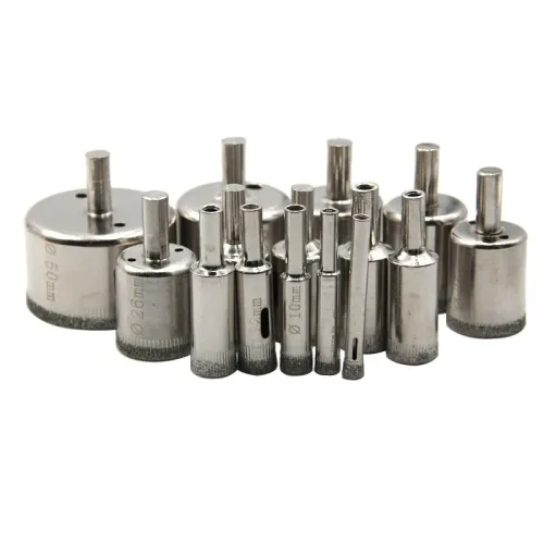 15PCS 15mm-50mm Diamond Drill Bits Hole Saw Diamond Drill Bit Set For Diamond Coating Carbon Steel For Glass Ceramics Porcelain Ceramic Tile
