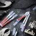 10pcs Multi Purpose Deep Hole Marker Pens Long Nib Design 20mm Tip Waterproof Ink Black Blue Red Marking for Woodworking Construction Industrial Use