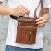 Ekphero Men Vintage Genuine Leather Shoulder Bag Small Messenger Bags Large Capacity Business Casual Crossbody Bag