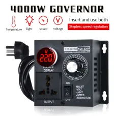 4000W Thyristor Electronic Voltage Regulator 4000W AC110V/220V Wide Control Range with Zero Lag Delay Voltage Absorption Circuit Multiple Protections Adjustable Output