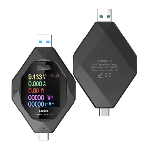 USB Tester Type-C PD Tester USAMS 2 in 1 Digital Digital Voltmeter Amper 3.6-32V 0-5.1A Voltage Current Meter Power Bank Cable Detector