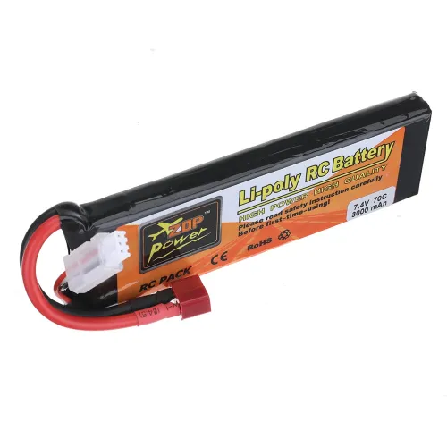 ZOP Power 7.4V 3000mAh 70C 2S LiPo Battery T Plug for RC Car
