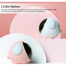 Multifunctional Electronic Alarm Clock Kids Alarm Clock with Night Light Wake up Mood Alarm Clock with Dual Alarm Setting Adjustable Brightness Sleep Trainer