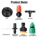Adjustable Water Misting Cooling Irrigation System Kit Tubing Hose 5M/8M/10M/15M/20M/25M with Mist Nozzle Sprinkler