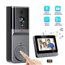 M16S Smart Visual Doorbell with 4.3-inch Display Screen Infared Night Vision Two-way Intercom Cat Eyes Video Door Bell Free-Hole Design