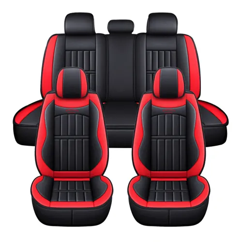 Eluto 5 Seats Car Seat Covers Universal PU Leather Seat Cushion Non-slip Protector Mat