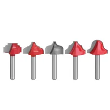 5PCS 6mm Shank Woodworking Router Bits Tungsten Carbide Cutter Rust Resistant Coating High Precision CNC Router Tool