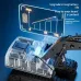 ZMX Z6833YG RTR 1/14 2.4G 14CH Alloy RC Car Excavator 3-in-1 Bucket/Claw/Drill Construction Truck LED Light Sound 680Rotating Engineering Vehicles Toys Models Collection Gift For Boys