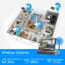 Hiseeu 4HB615 5MP 8CH NVR Security Cameras System Kit Waterproof Wireless Outdoor CCTV Camera Surveillance System Set with 10.1 inch Monitor
